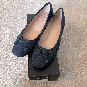 Talbots Dark Denim flats sz 8 1/2